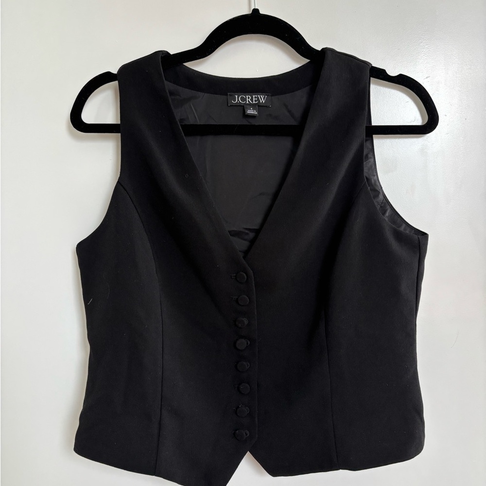 J.Crew Black Button-Up Vest